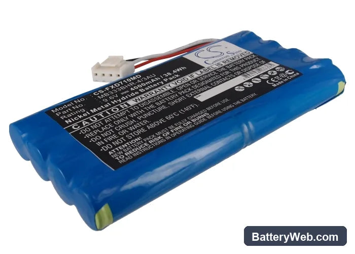 Fukuda FX-7102 Replacement Battery, 9.6V, 4000mAh, Ni-MH 1