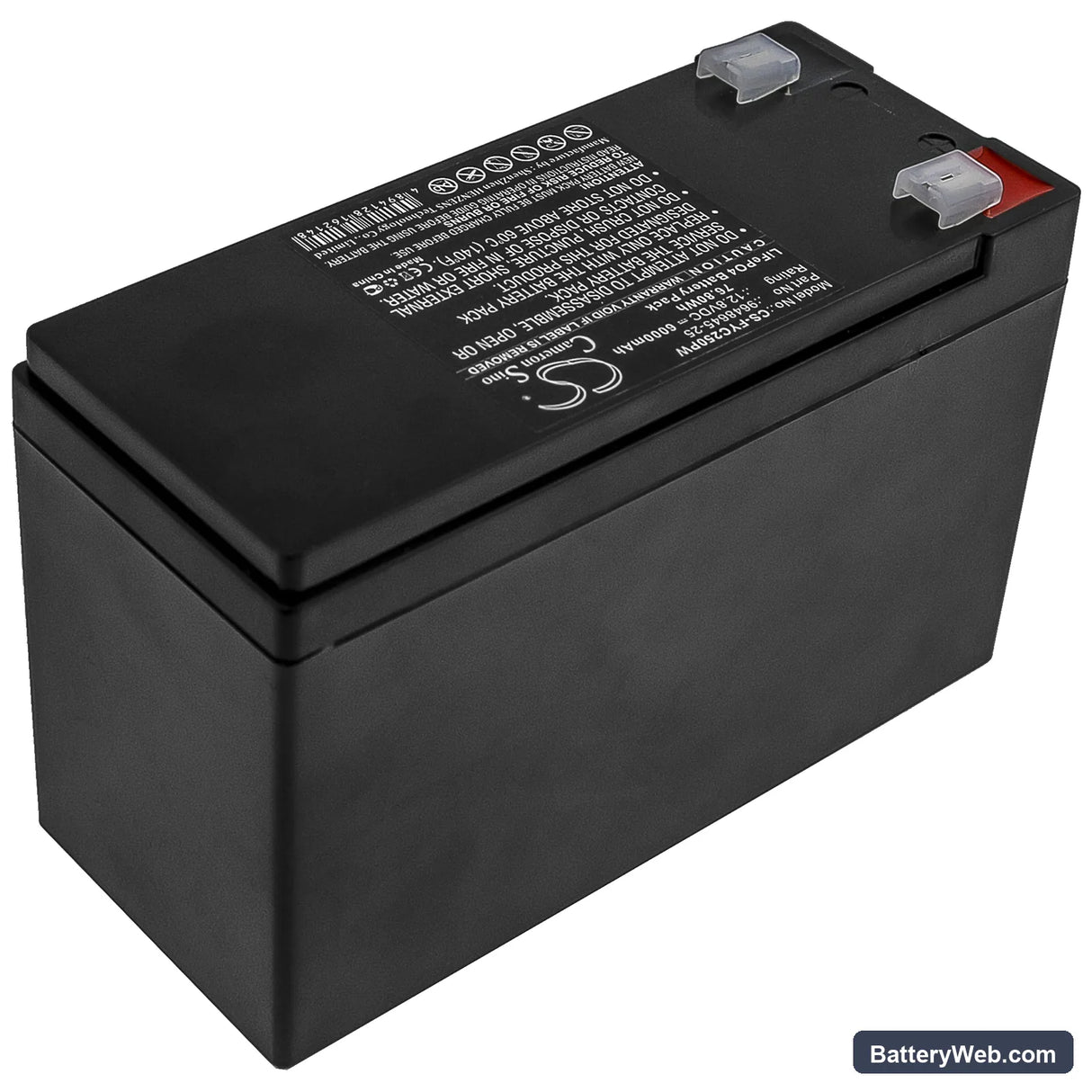 Flymo Cordless Multitrim CT250X Replacement Battery, 12.8V, 6000mAh, LiFePO4 2