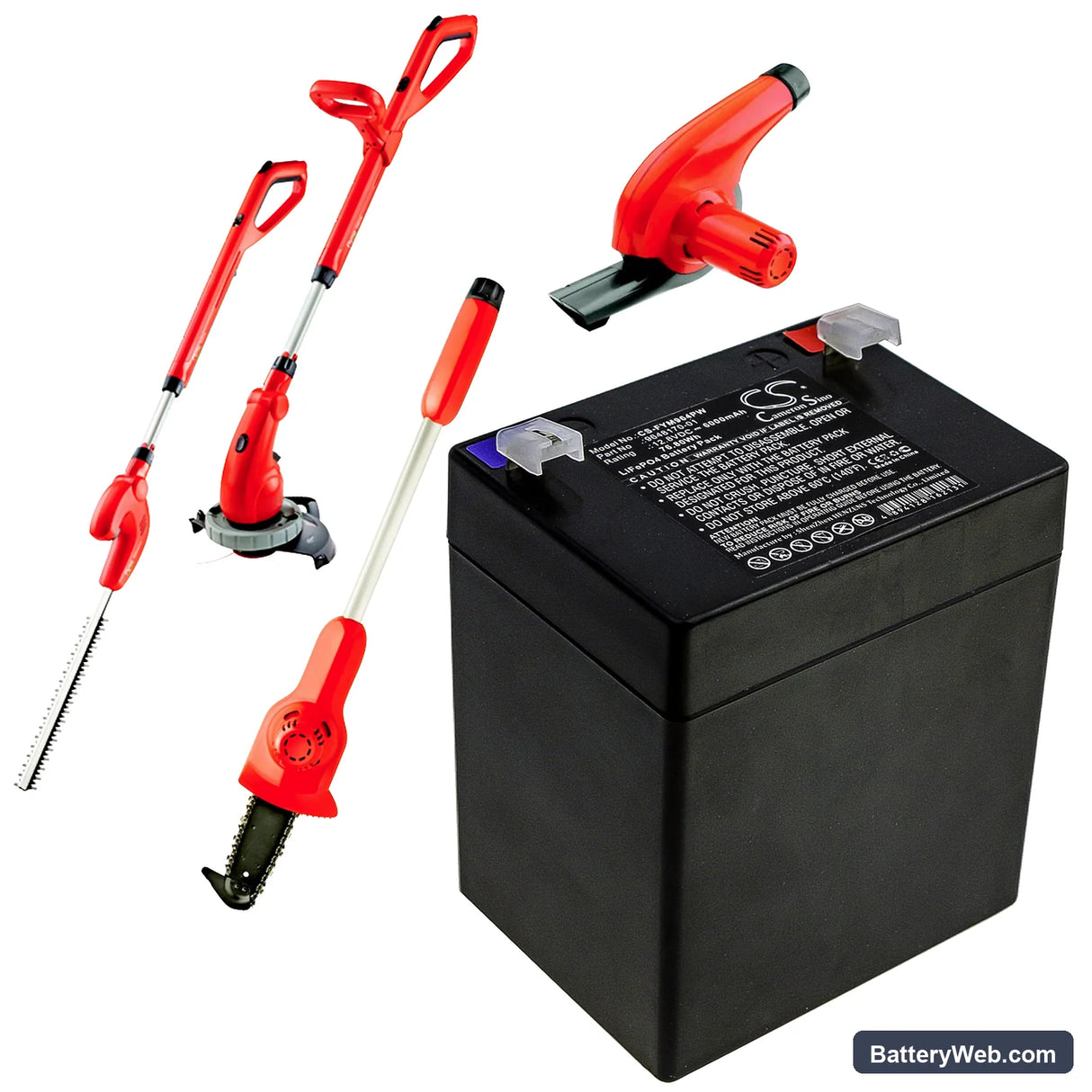 Flymo Sabre Cut (9648170-01) Replacement Battery, 12.8V, 6000mAh, LiFePO4 4