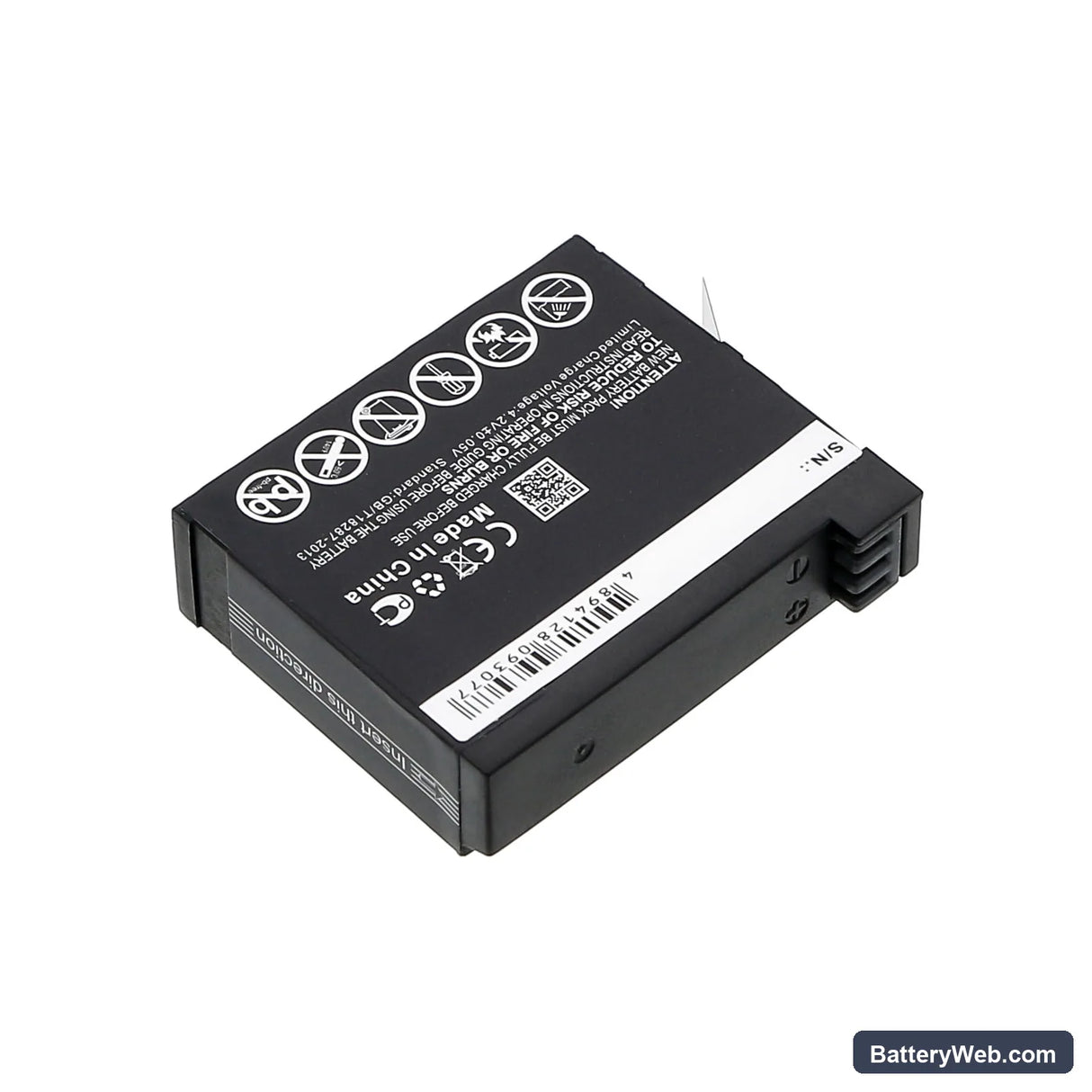 GoPro Hero 4 Replacement Battery, 3.7V, 950mAh, Li-ion 3