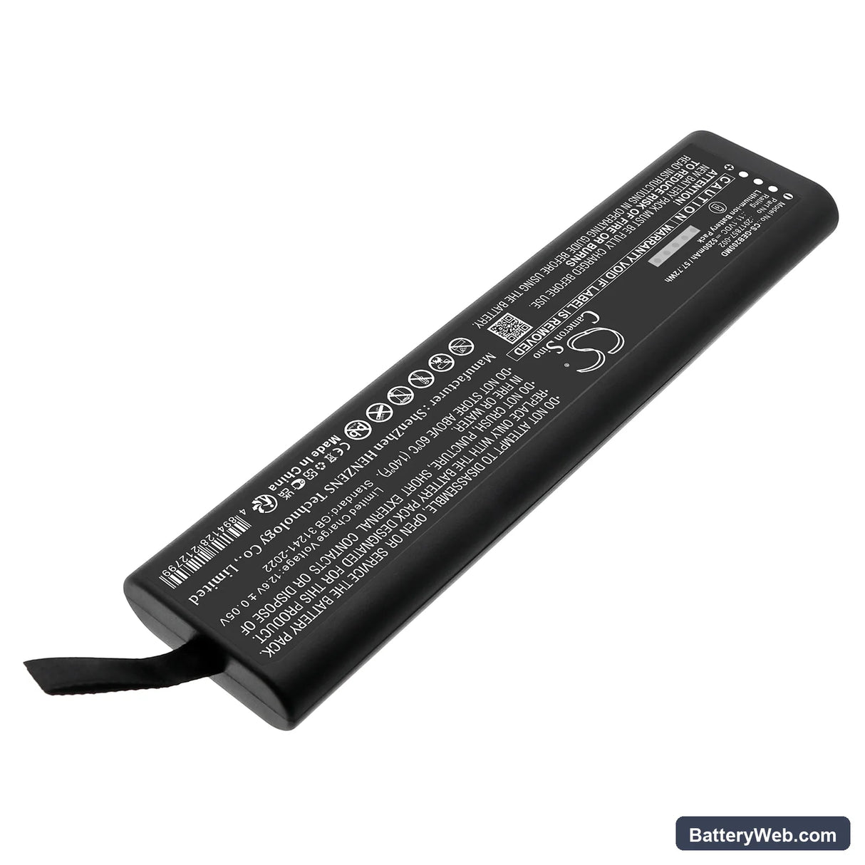GE B20 Healthcare Replacement Battery, 11.1V, 5200mAh, Li-ion 2