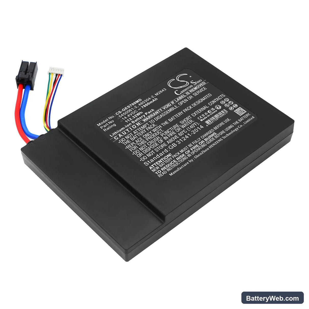 GE Logiq E10 Replacement Battery, 14.4V, 7800mAh, Li-ion 1