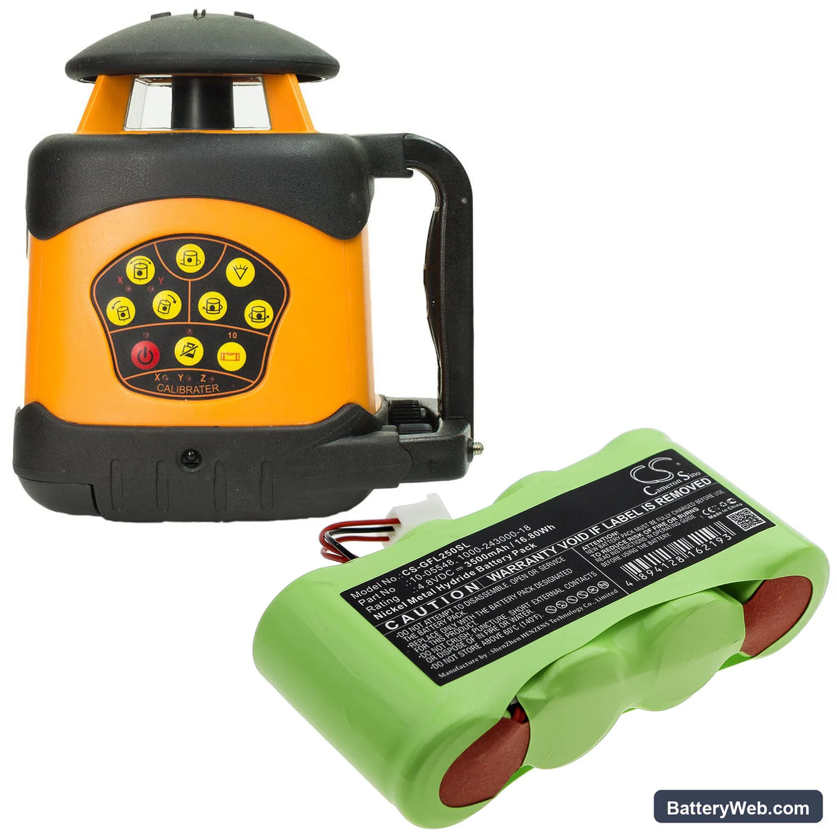 Geo-Fennel Fennel FL 250 VA-N Replacement Battery, 4.8V, 3500mAh, Ni-MH 6