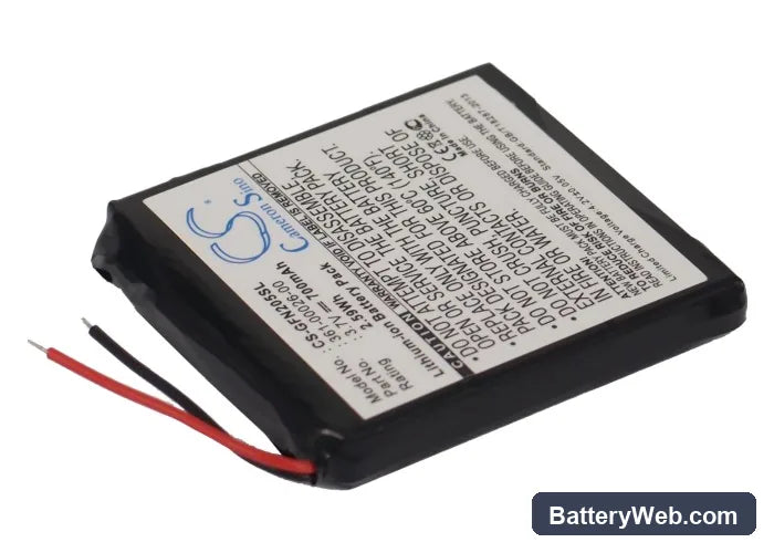 Garmin forerunner 205 Replacement Battery, 3.7V, 700mAh, Li-ion 2