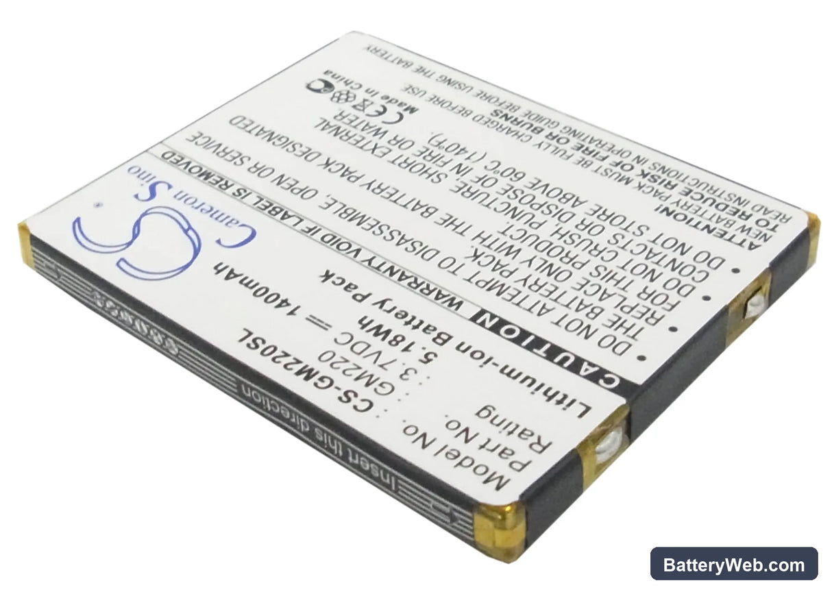 Archos Gmini 220 Replacement Battery, 3.7V, 1400mAh, Li-ion 2