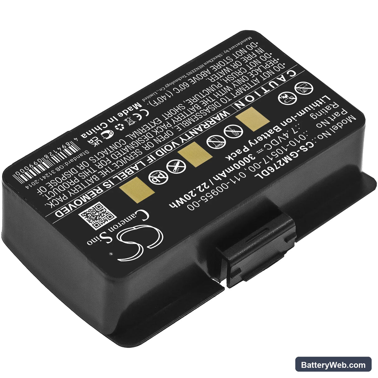 Garmin GPSMAP 276 Replacement Battery, 7.4V, 3000mAh, Li-ion 2