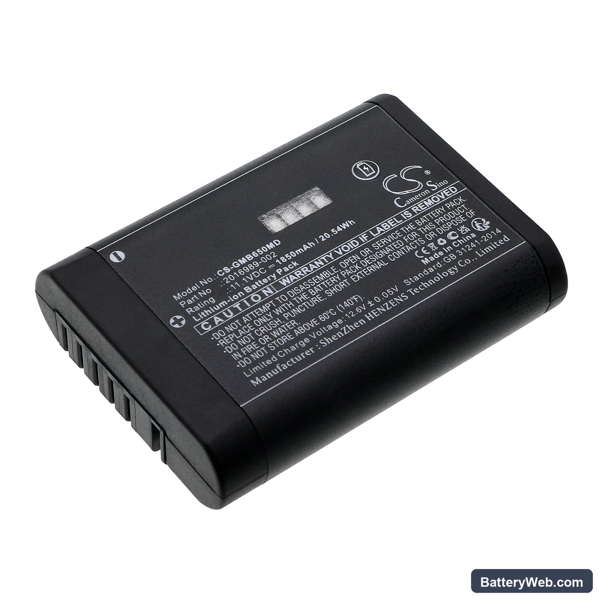 GE Dash Mini Replacement Battery, 11.1V, 1850mAh, Li-ion 1