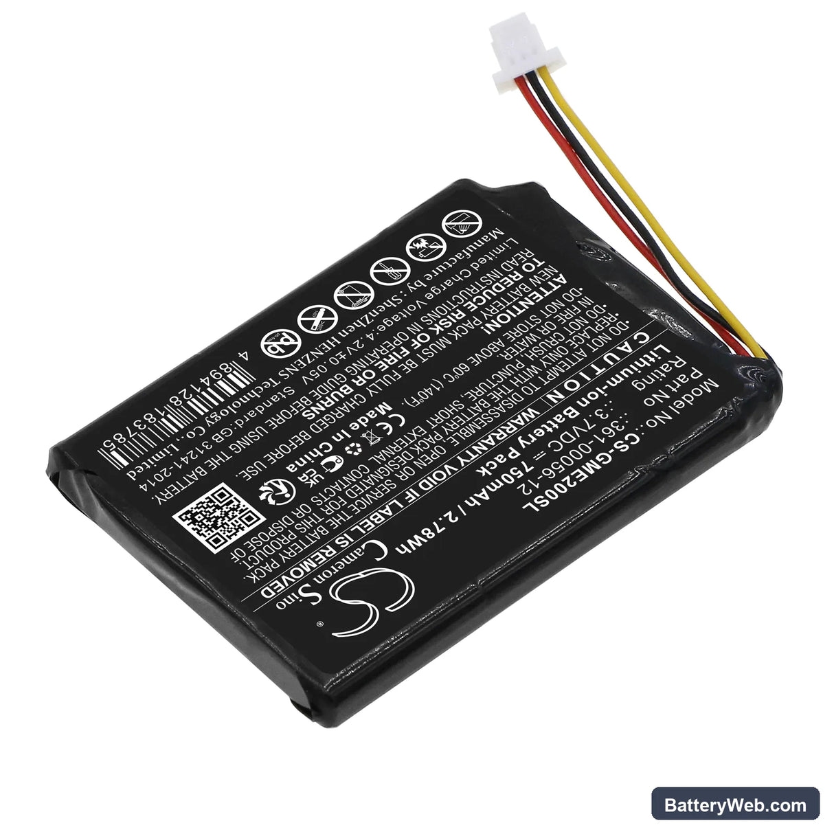 Garmin EDGE Explore 2 Replacement Battery, 3.7V, 750mAh, Li-ion 2