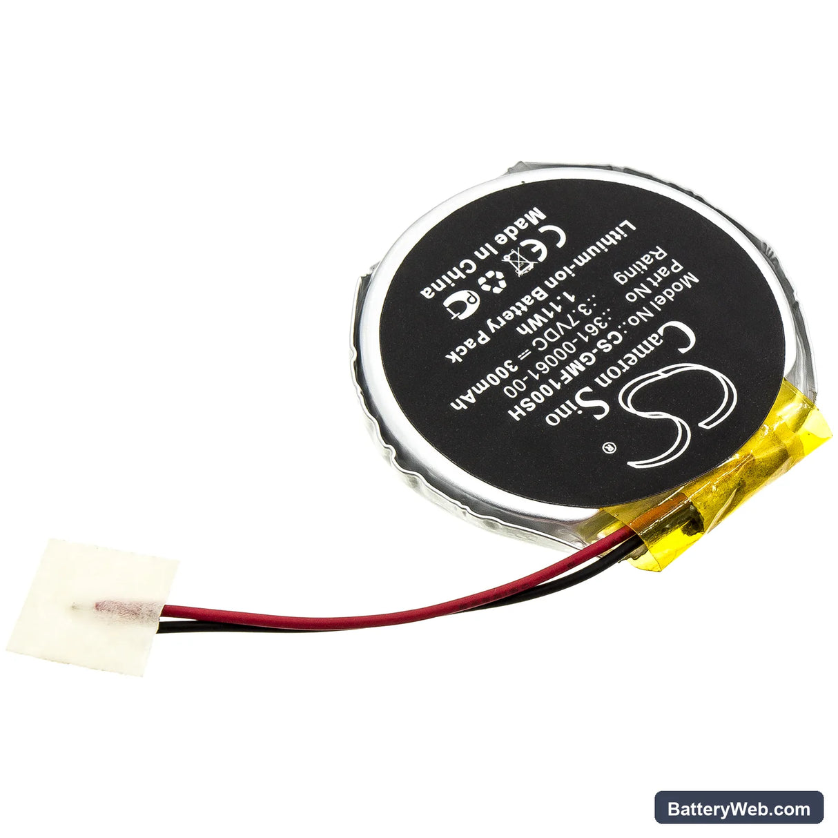 Garmin Fenix 1 Replacement Battery, 3.7V, 300mAh, Li-ion 2
