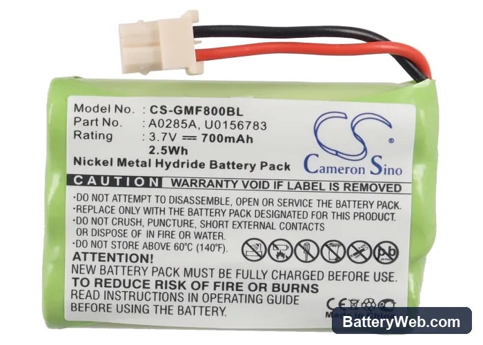 Gemalto Magic 3 W Replacement Battery, 3.6V, 700mAh, Ni-MH 6