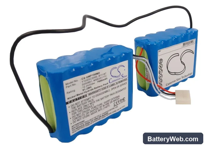 Criticon Pro 100 Replacement Battery, 12V, 7600mAh, Ni-MH 2