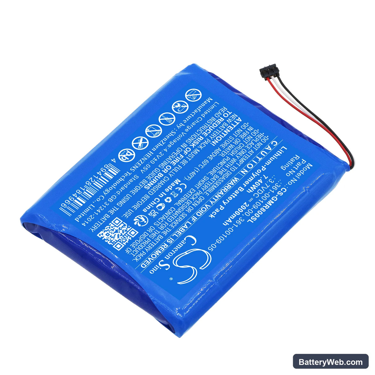 Garmin DEZL OTR800 Replacement Battery, 3.7V, 2000mAh, Li-Polymer 2
