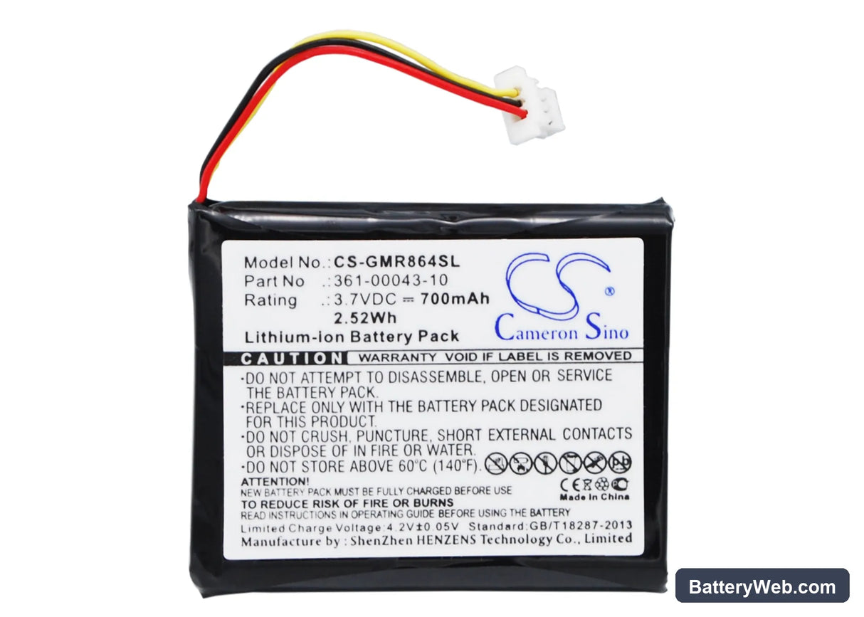 Garmin Delta Replacement Battery, 3.7V, 700mAh, Li-ion 1