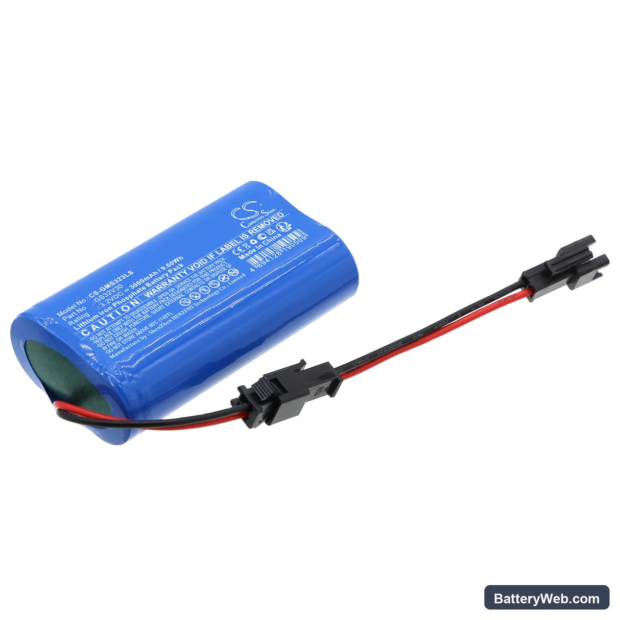 Gama Sonic GS-109S-B Replacement Battery, 3.2V, 3000mAh, LiFePO4 1