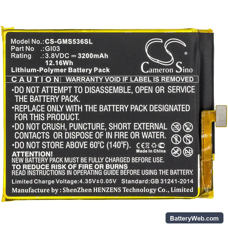 Gigaset ME pure Replacement Battery, 3.8V, 3200mAh, Li-Polymer 3