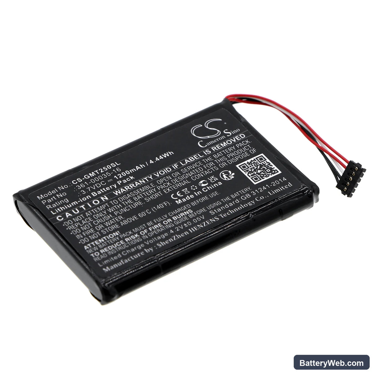 Garmin TT25 GPS dog tracking collars Replacement Battery, 3.7V, 1200mAh, Li-ion 1