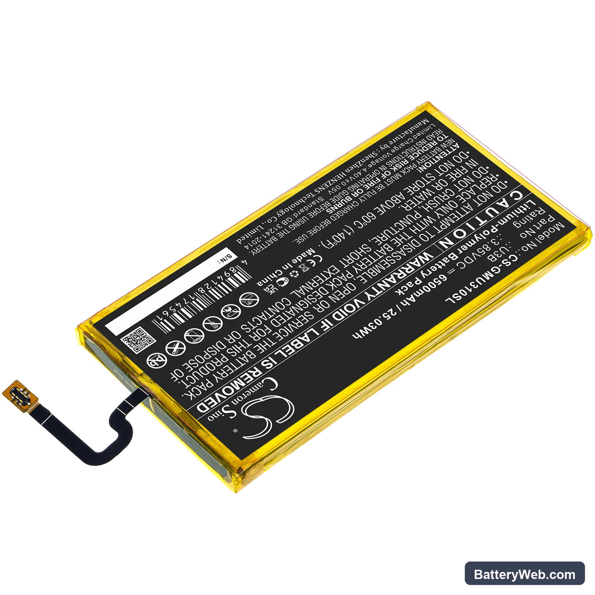 GlocalMe U3B Replacement Battery, 3.85V, 6500mAh, Li-Polymer 2