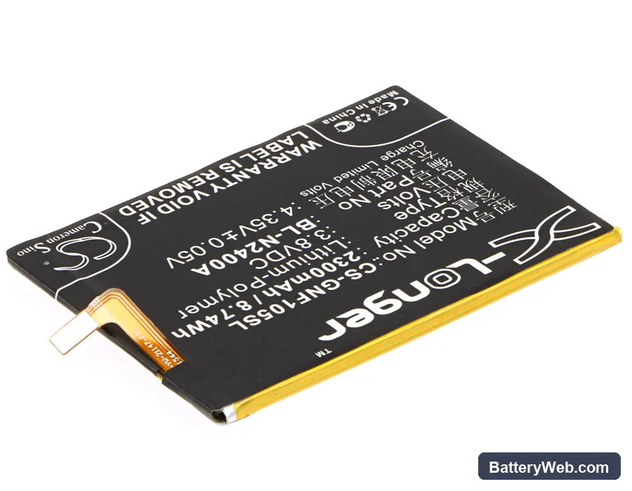 GIONEE F105 Replacement Battery, 3.8V, 2300mAh, Li-Polymer 2