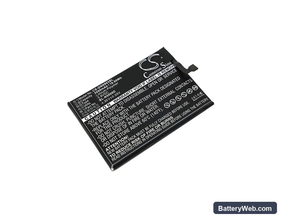 GIONEE M6 Replacement Battery, 3.8V, 5000mAh, Li-Polymer 1