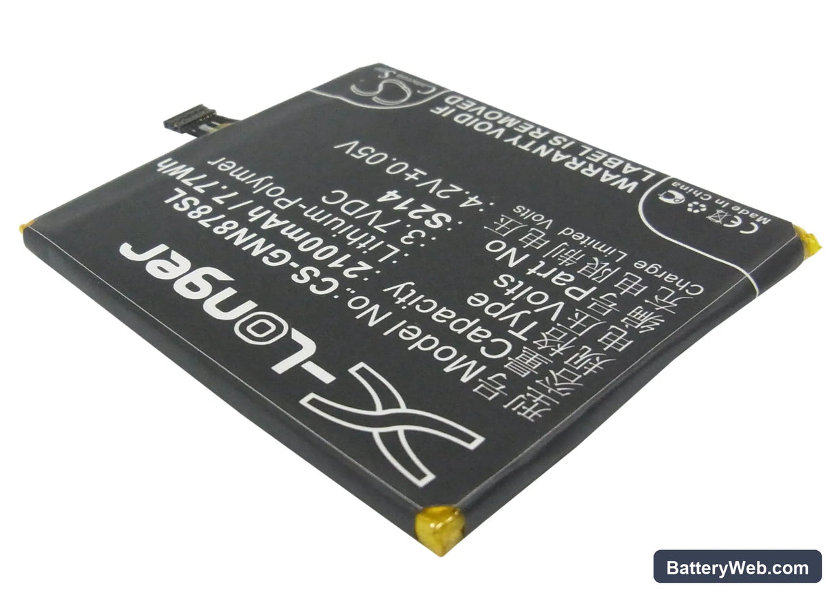GIONEE GN878 Replacement Battery, 3.7V, 2100mAh, Li-Polymer 2