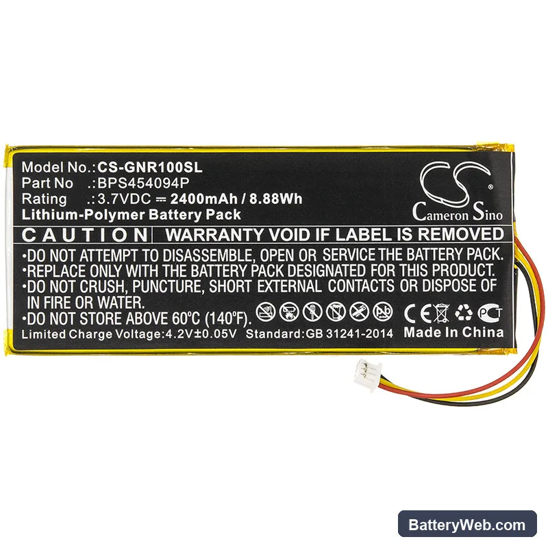 Geneva WorldRadio Replacement Battery, 3.7V, 2100mAh, Li-Polymer 3