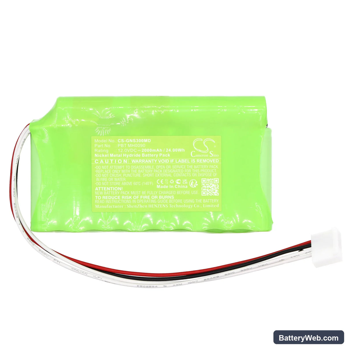 Globus Genesy 3000 Replacement Battery, 12V, 2000mAh, Ni-MH 3