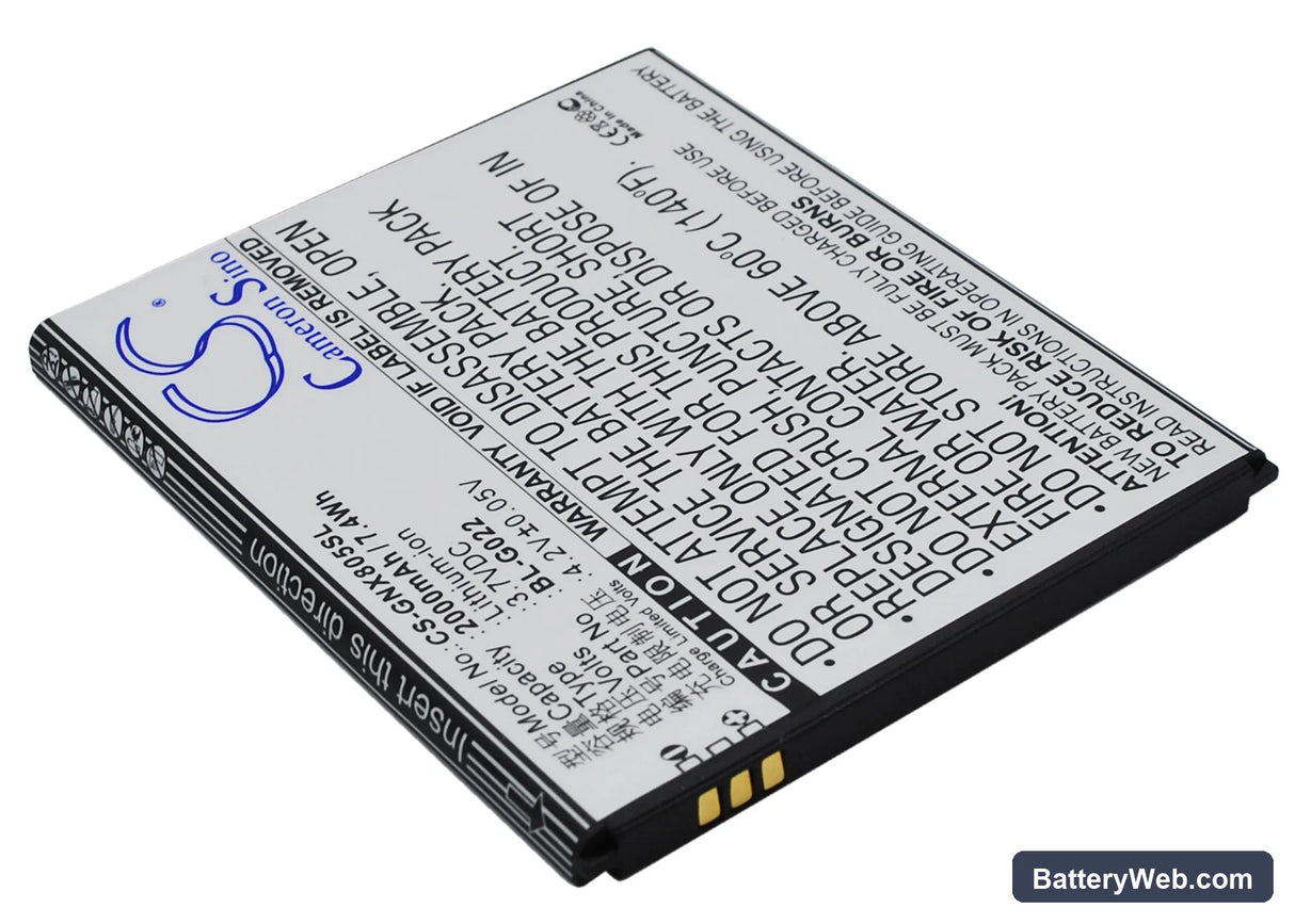 GIONEE X805 Replacement Battery, 3.7V, 2000mAh, Li-ion 1