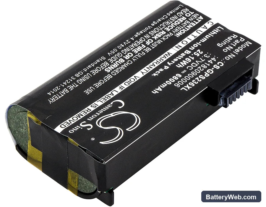 Getac PS236 Replacement Battery, 3.7V, 6800mAh, Li-ion 2