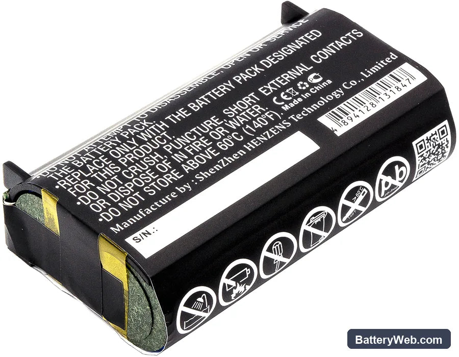 Getac PS236 Replacement Battery, 3.7V, 6800mAh, Li-ion 3