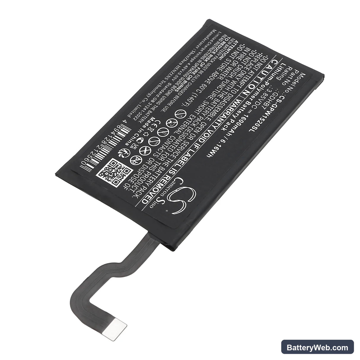 Google GC15S Replacement Battery, 3.85V, 1600mAh, Li-Polymer 2