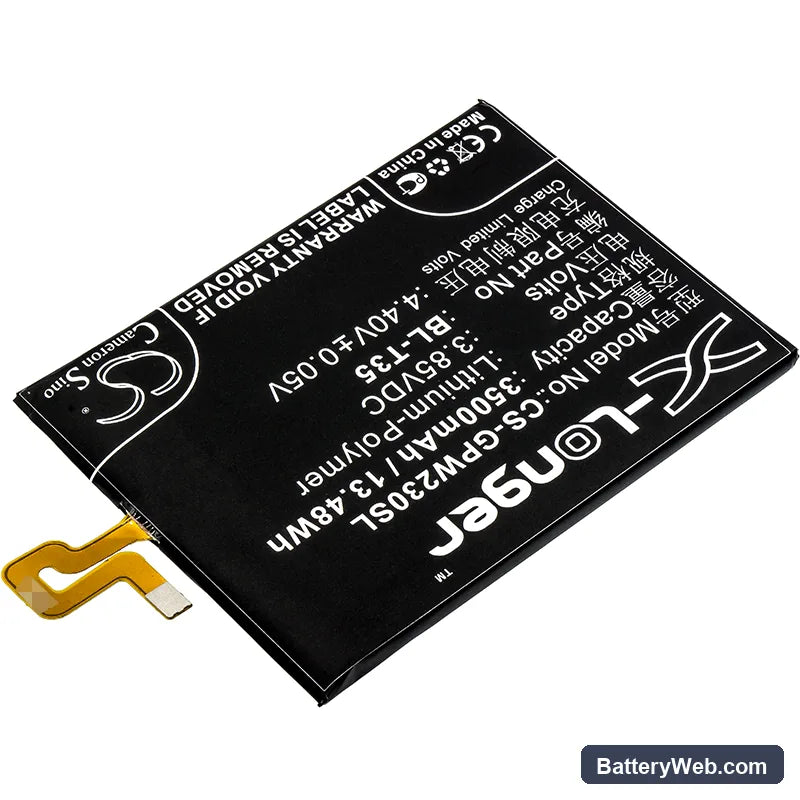 Google Pixel 2 XL 2018 Replacement Battery, 3.85V, 3500mAh, Li-Polymer 2