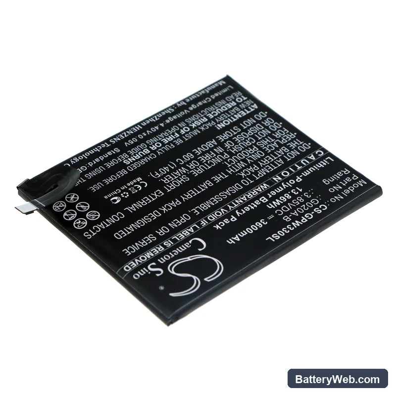 Google Pixel 3A XL Replacement Battery, 3.85V, 3600mAh, Li-Polymer 2