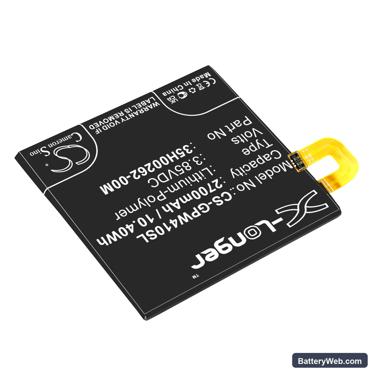 Google Pixel Replacement Battery, 3.85V, 2700mAh, Li-Polymer 2