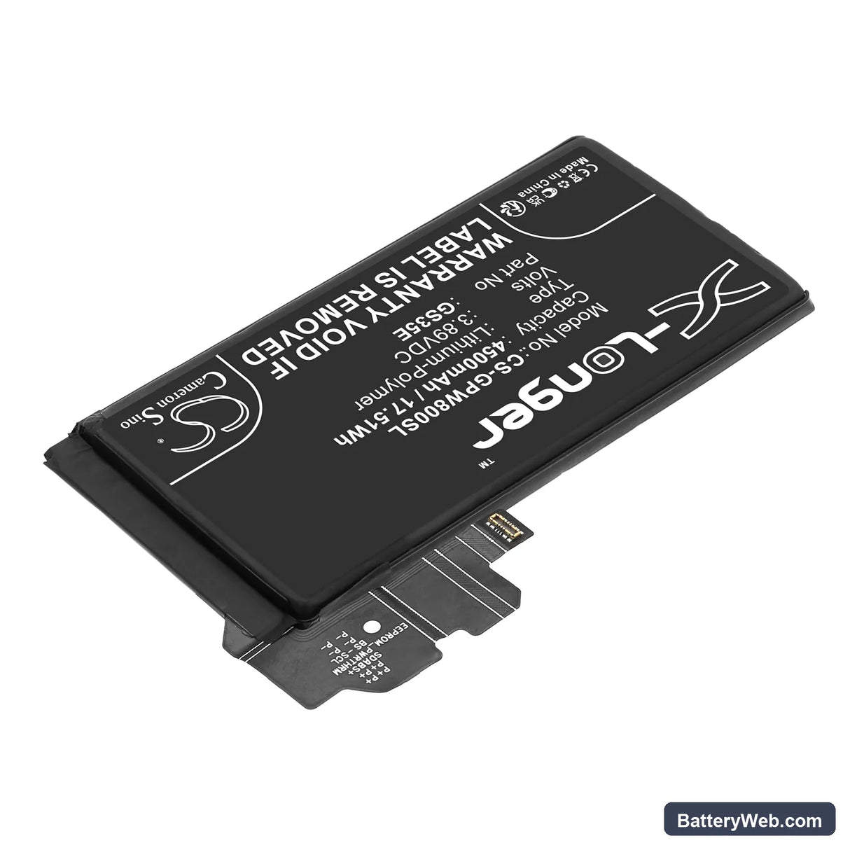 Google Pixel 8 Replacement Battery, 3.89V, 4500mAh, Li-Polymer 2