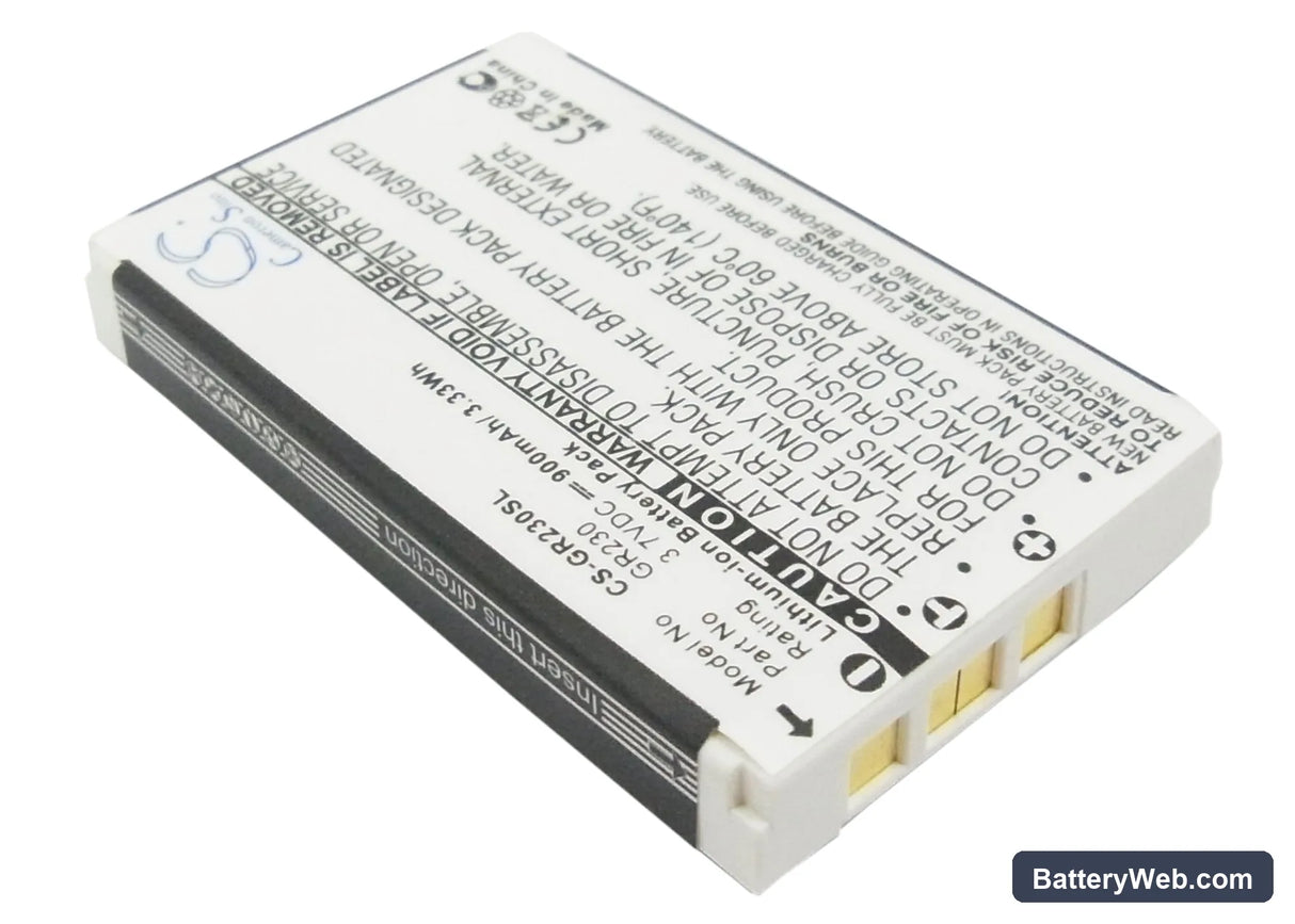 Holux GR-230 GPS Receiver Replacement Battery, 3.7V, 900mAh, Li-ion 2