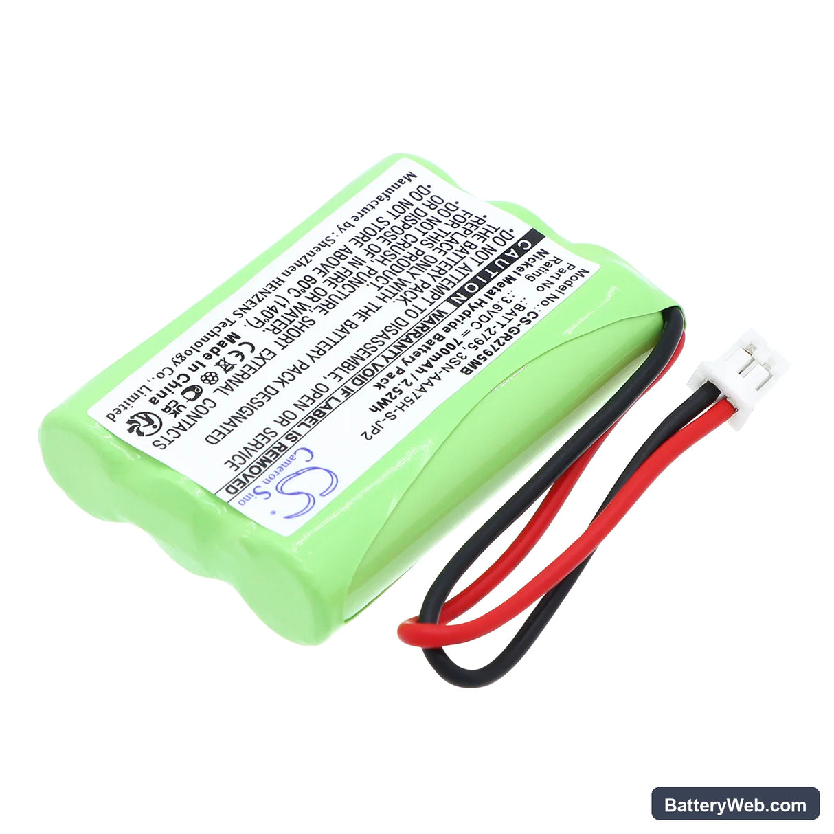 Motorola MBP33 Replacement Battery, 3.6V, 700mAh, Ni-MH 2