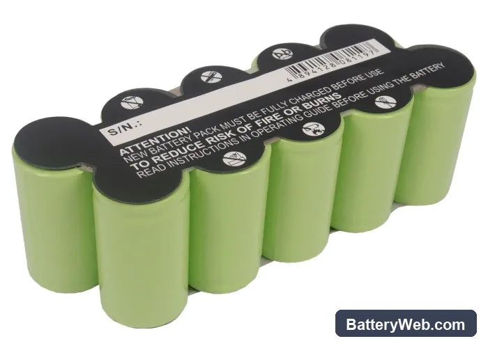 Gardena 2110 Replacement Battery, 12V, 3000mAh, Ni-MH 3