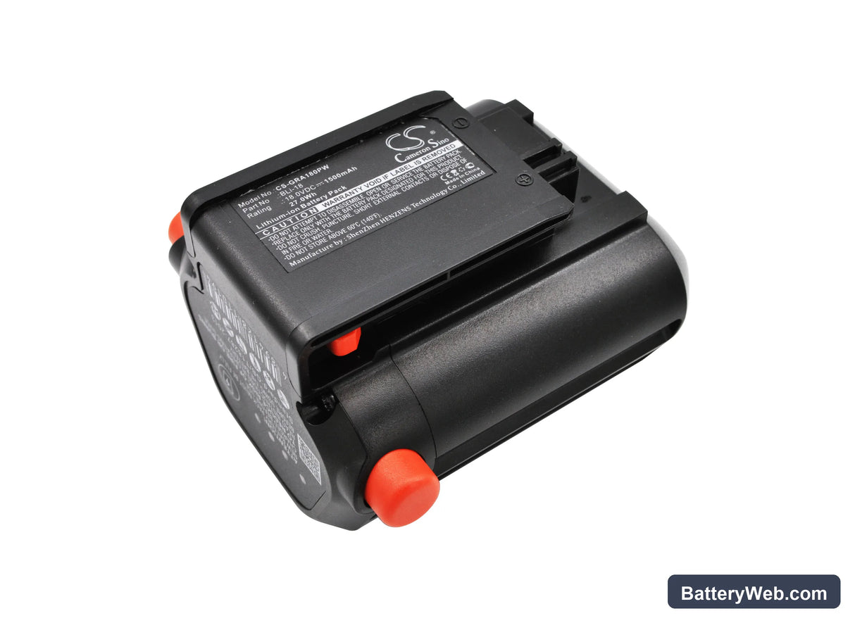 Gardena Accu Hedge Trimmer EasyCut Li-18/50 Replacement Battery, 18V, 1500mAh, Li-ion 1