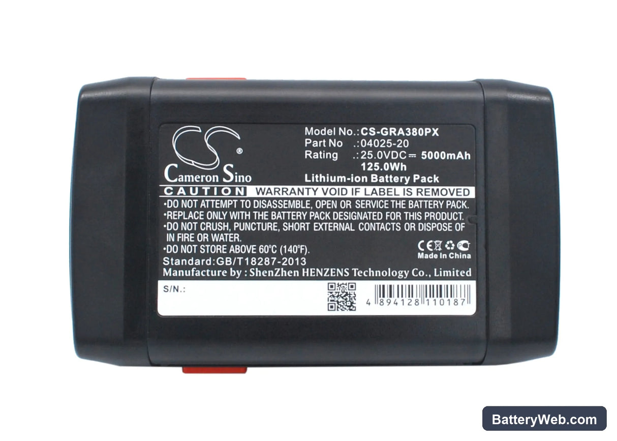 Gardena Accu-Spindelmaher 380 Li Replacement Battery, 25V, 5000mAh, Li-ion 5