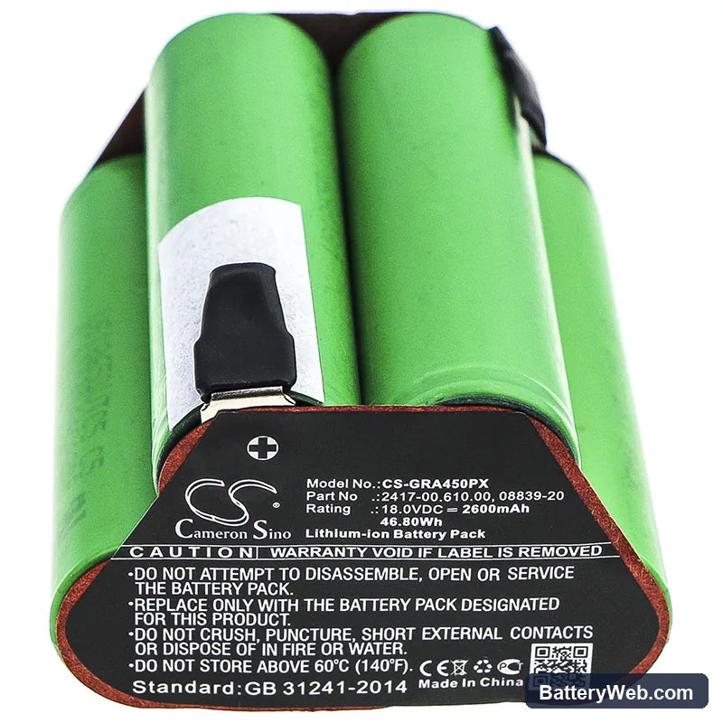 Gardena Accucut 400Li Replacement Battery, 18V, 2600mAh, Li-ion 3