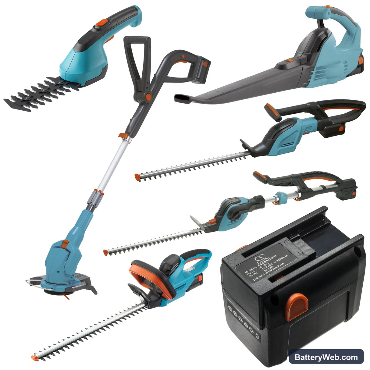 Gardena 8841 Replacement Battery, 18V, 3000mAh, Li-ion 7