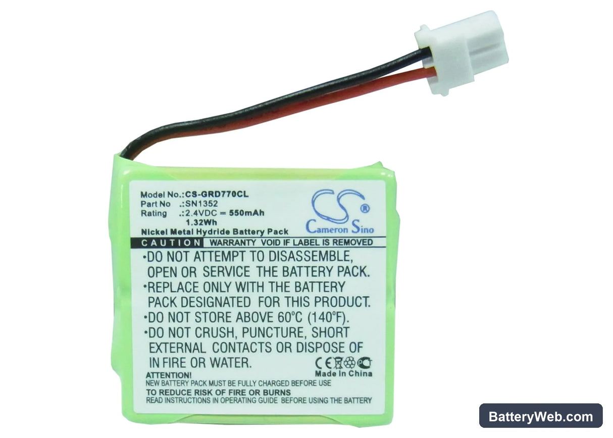 Grundig D770A Replacement Battery, 2.4V, 550mAh, Ni-MH 5