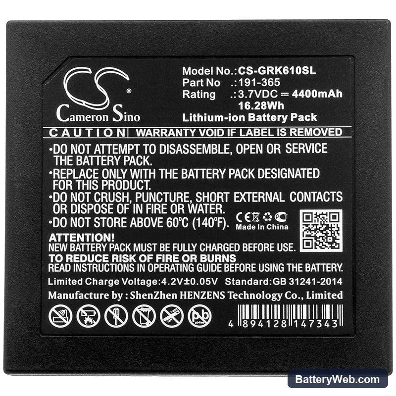 GE Druck IO620 Replacement Battery, 3.7V, 4400mAh, Li-ion 5