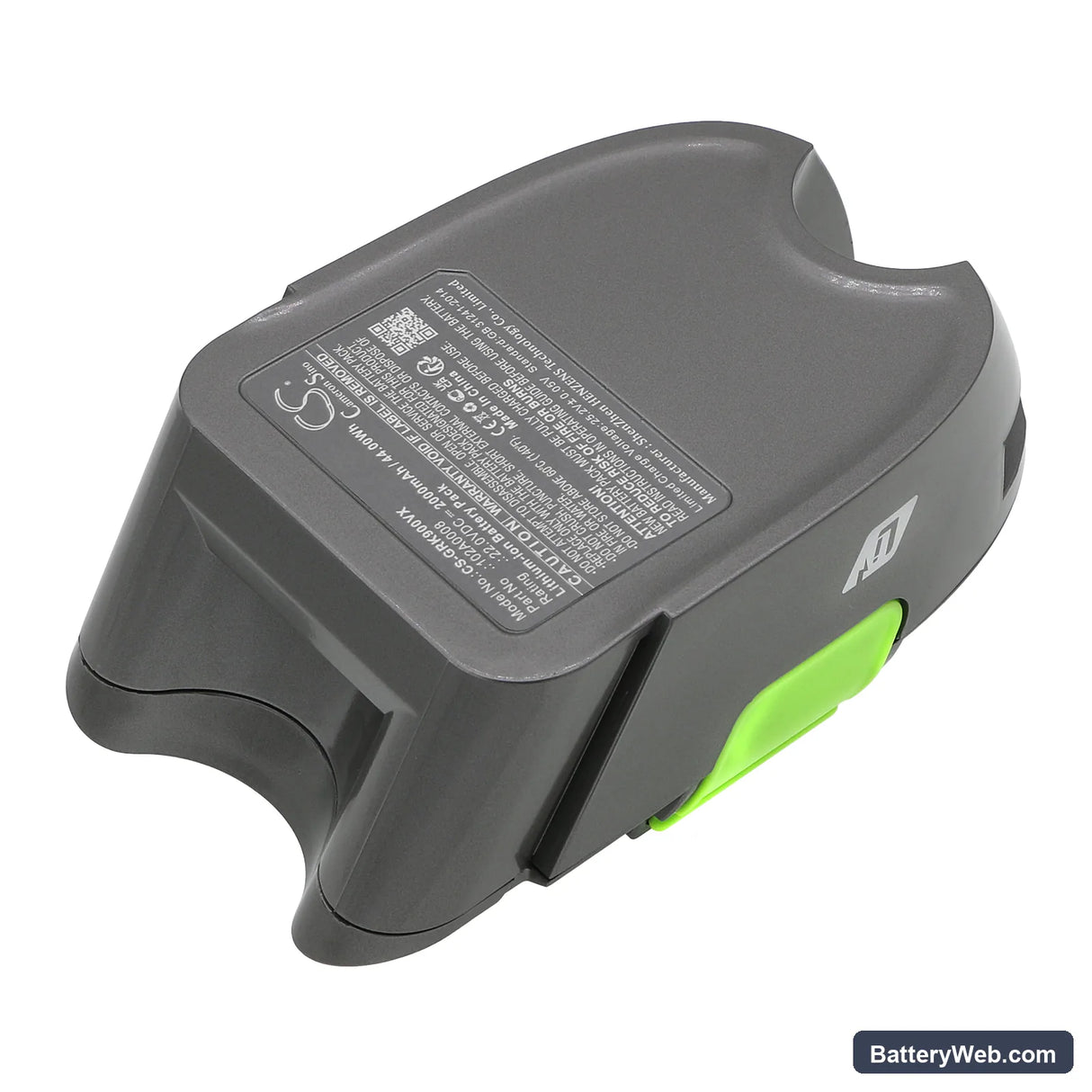 Gtech Multi K9 Replacement Battery, 22V, 2000mAh, Li-ion 4