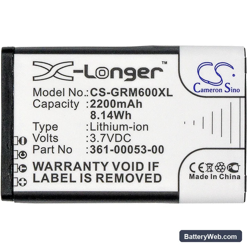 Garmin Montana 600 Replacement Battery, 3.7V, 2200mAh, Li-ion 3