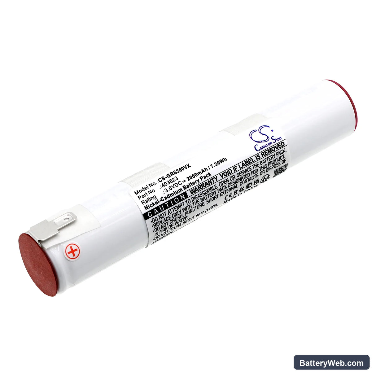 Gorenje MVCE36EB Replacement Battery, 3.6V, 2000mAh, Ni-CD 1