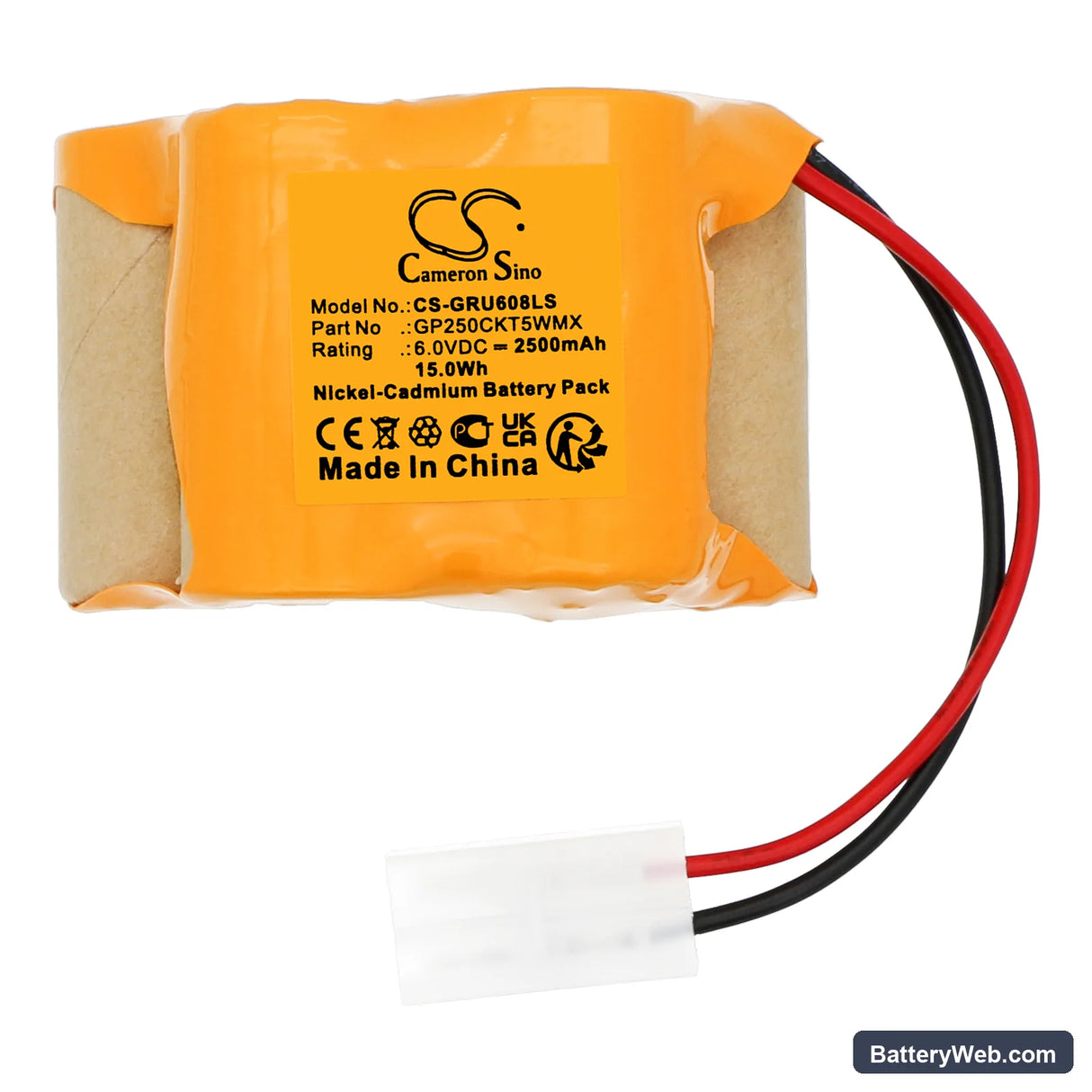 Legrand 608-92 Replacement Battery, 6V, 2500mAh, Ni-CD 5