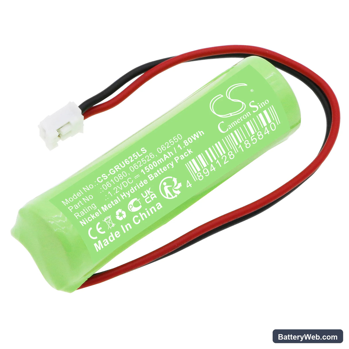 Legrand 111 914 Replacement Battery, 1.2V, 1500mAh, Ni-MH 1