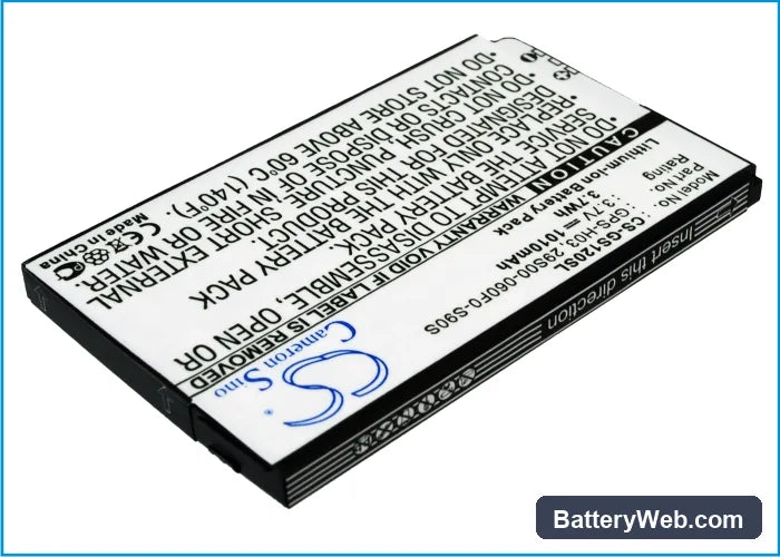 GSmart S1200 Replacement Battery, 3.7V, 1010mAh, Li-ion 2