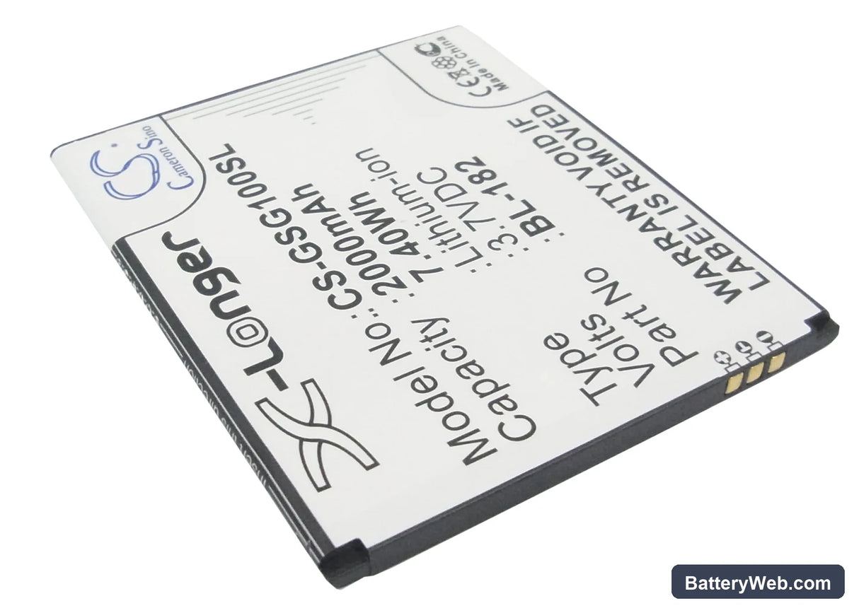 GSmart S1 Replacement Battery, 3.7V, 2000mAh, Li-ion 2